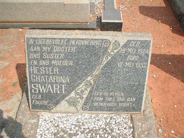 SWART Hester Chatarina nee FOUCHÉ 1924-1952