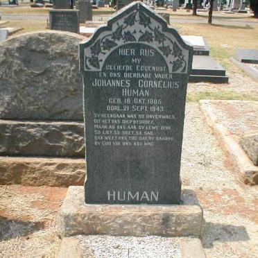 HUMAN Johannes Cornelius 1885-1943