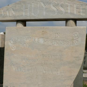 HUYSSTEEN Martha Maria, van 1926-1982