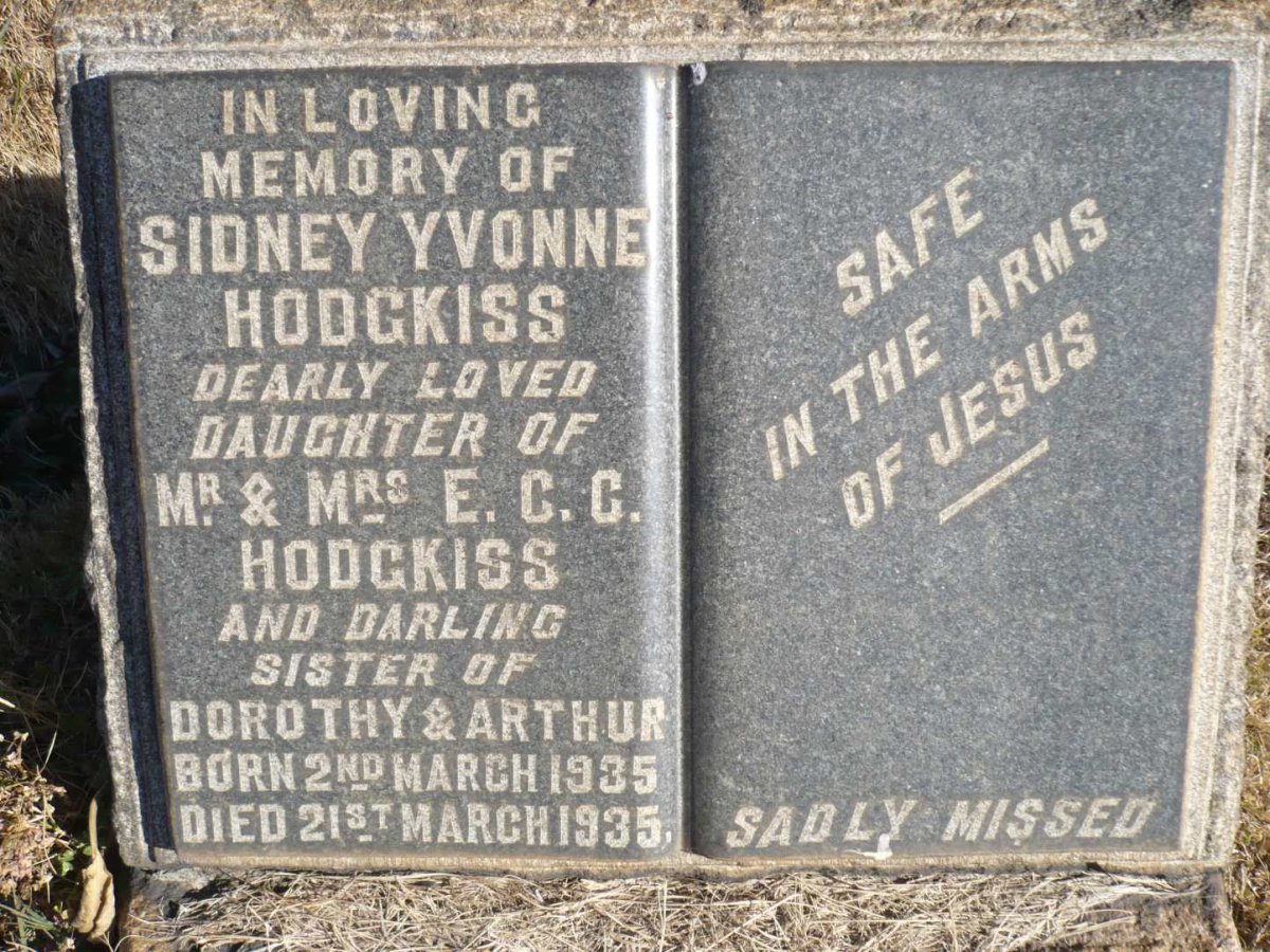 HODGKISS Sidney Yvonne 1935-1935
