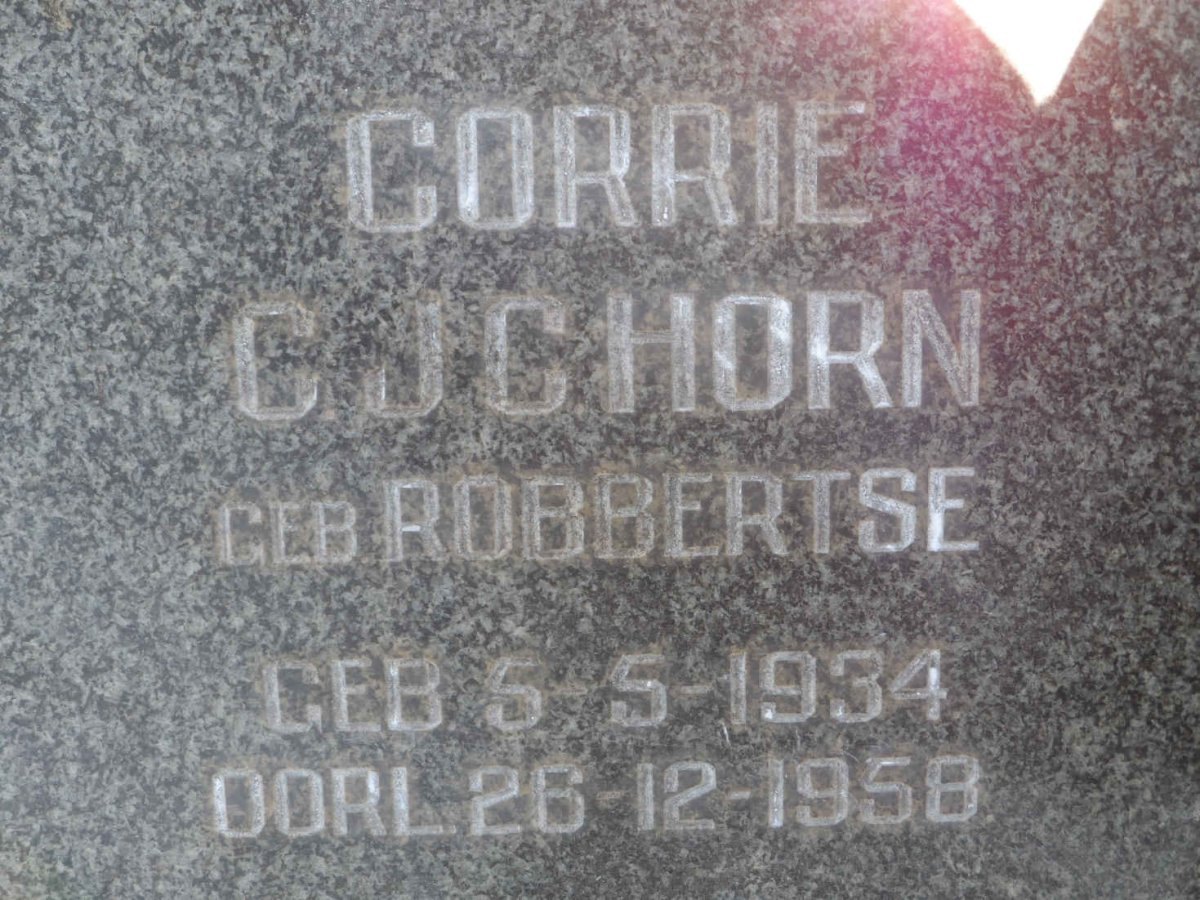 HORN C.J.C. nee ROBBERTSE 1934-1958