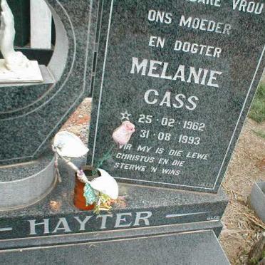 HAYTER Melanie Cass 1962-1993