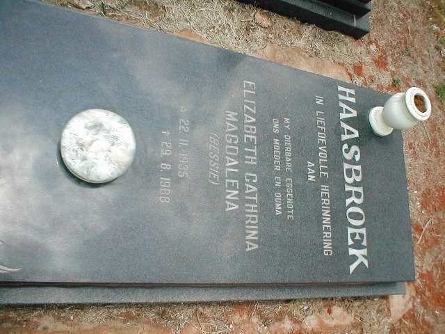 HAASBROEK Elizabeth Cathrina Magdalena 1935-1988
