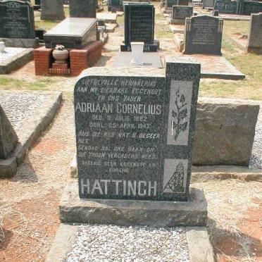 HATTINGH Adriaan Cornelius 1882-1947