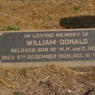HEAD William Donald -1928