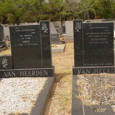 HEERDEN Johannes, van 1909-1981 &amp; Sarie 1911-2000