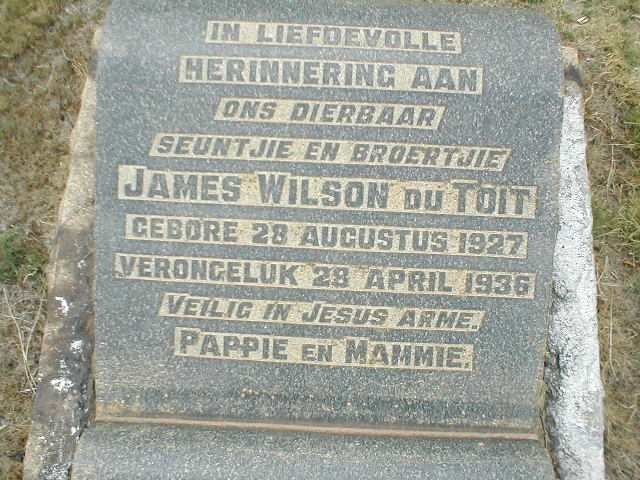 TOIT James Wilson, du 1927-1936