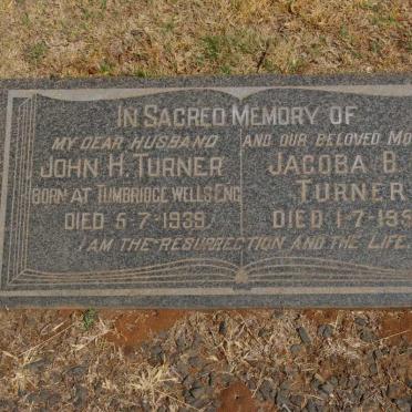 TURNER John H. -1939 &amp; Jacoba B.G. -1956