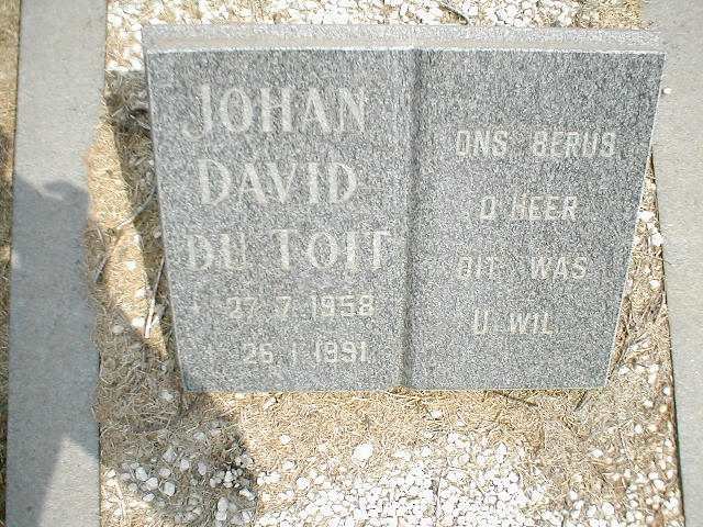 TOIT Johan David, du 1958-1991