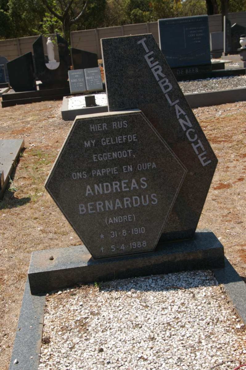 TERBLANCHE Andreas Bernardus 1910-1988