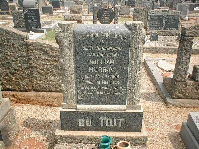 TOIT William Murray, du 1916-1949
