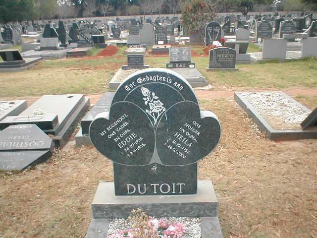 TOIT Eddie, du 1935-1986 &amp; Heila 1932-2002