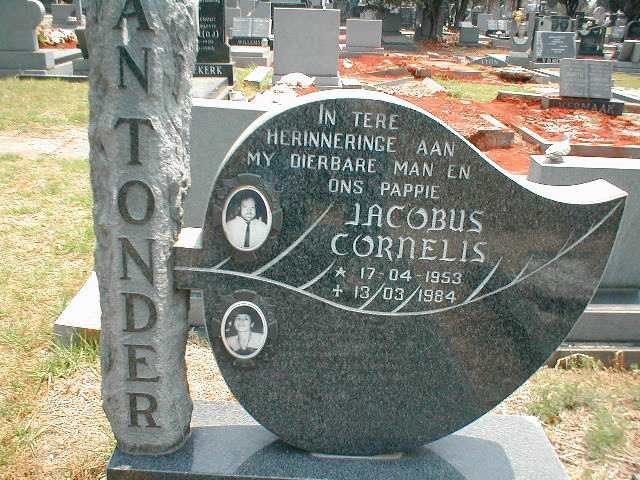 TONDER Jacobus Cornelius, van 1953-1984