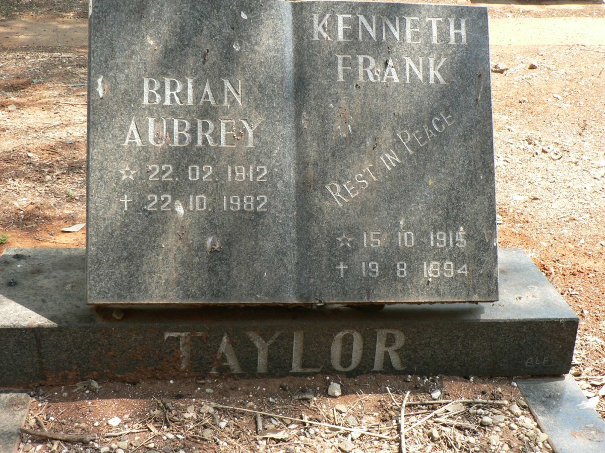 TAYLOR Brian Aubrey 1912-1982 :: TAYLOR Kenneth Frank 1915-1994