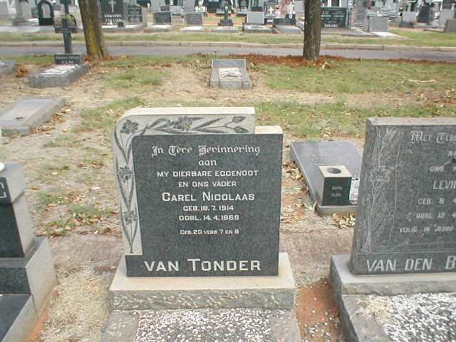 TONDER Carel Nicolaas, van 1914-1968