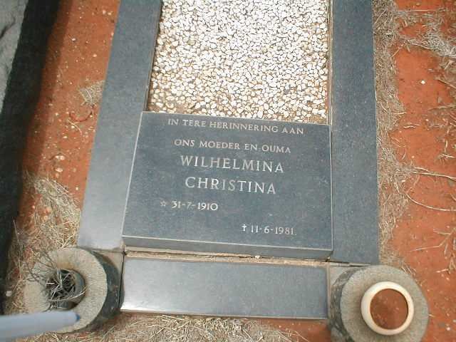 ? Wilhelmina Christina 1910-1981