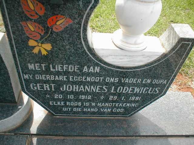 ? Gert Johannes Lodewicus 1912-1991