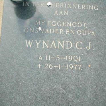 ? Wynand C.J. 1901-1977