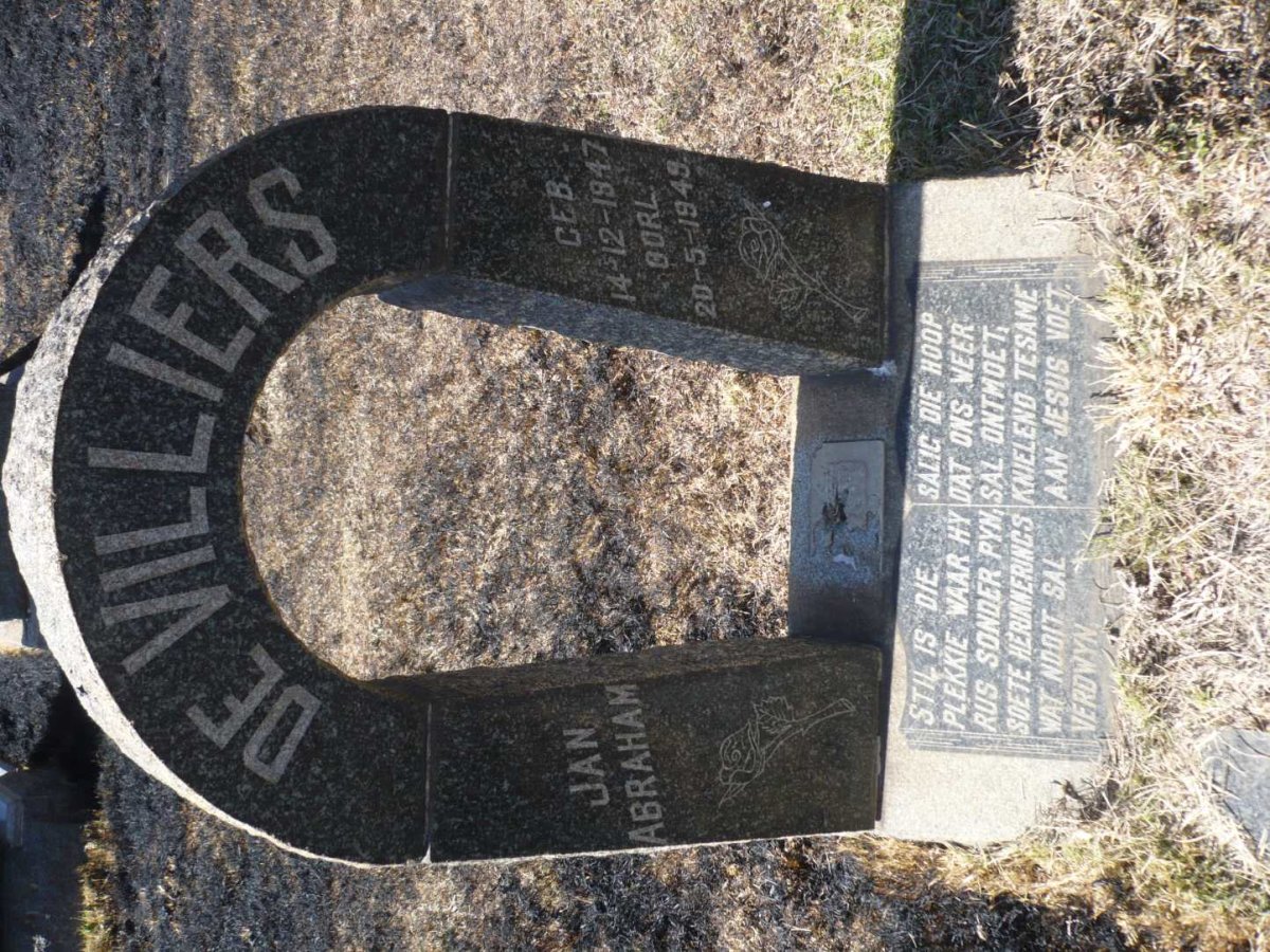 VILLIERS Jan Abraham, de 1947-1949