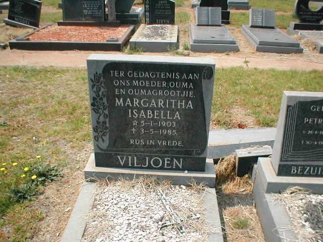 VILJOEN Margaritha Isabella 1903-1985