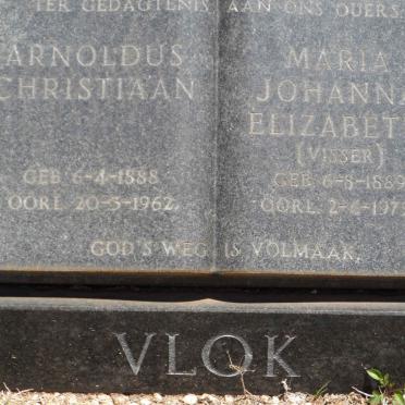 VLOK Arnoldus Christiaan 1888-1962 &amp; Maria Johanna Elizabeth VISSER 1889-1979