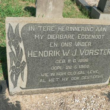 VORSTER Hendrik W.J. 1896-1966