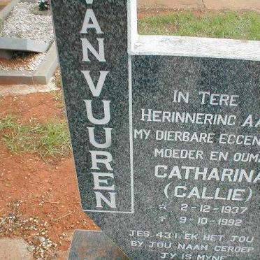 VUUREN Catharina, van 1937-1992