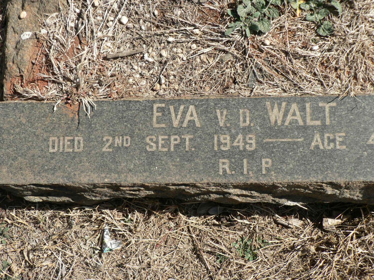 WALT Eva, v.d. -1949
