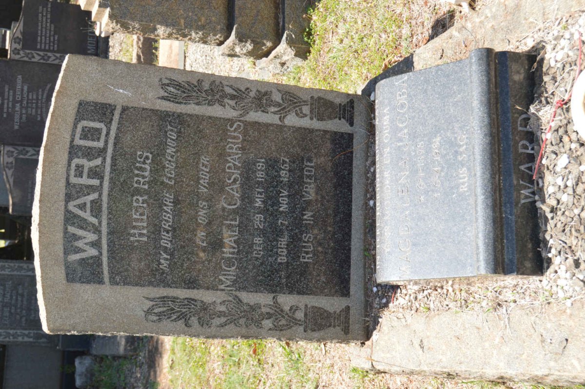 WARD Michael Casparus 1891-1967 &amp; Magdalena Jacoba 1898-1981