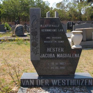 WESTHUIZEN Hester Jacoba Magdalena, van der 1907-1990