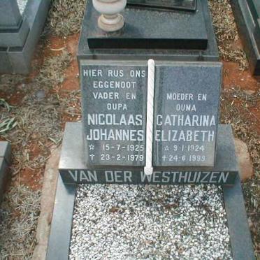 WESTHUIZEN Nicolaas Johannes, van der 1925-1979 &amp; Catharina Elizabeth 1924-1999