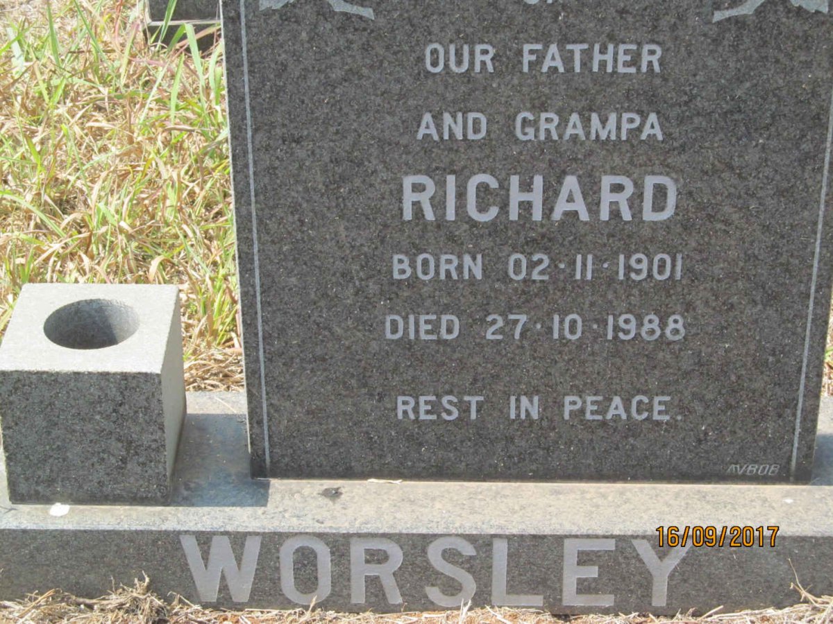 WORSLEY Richard 1901-1988