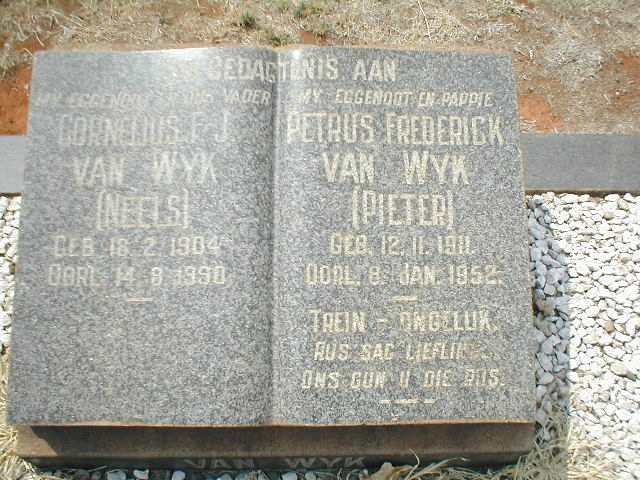 WYK Cornelius F. J., van 1904-1950 :: VAN WYK Petrus Frederick 1911-1952