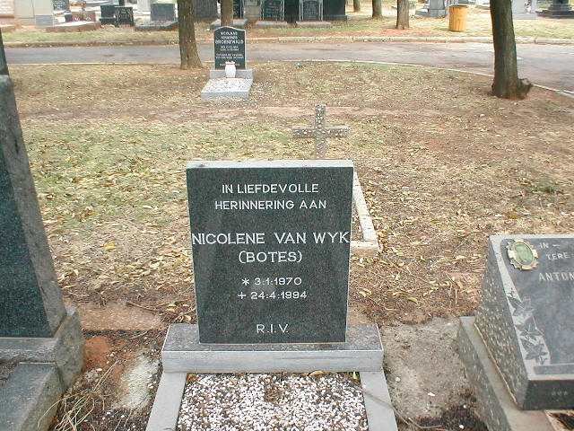 WYK Nicolene, van nee BOTES 1970-1994