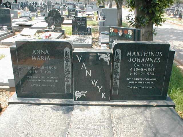 WYK Marthinus Johannes, van 1893-1984 &amp; Anna Maria 1898-1997