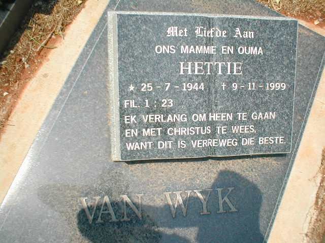 WYK Hettie, van 1944-1999