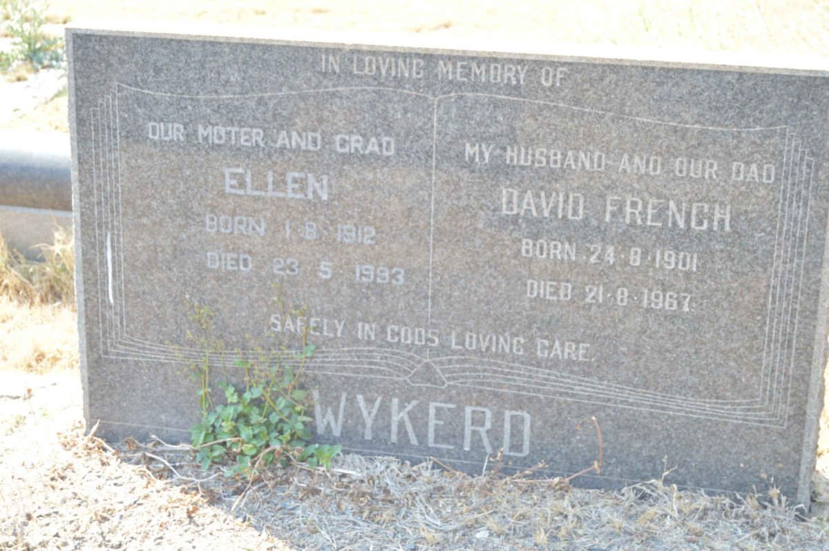 WYKERD David French 1901-1967 &amp; Ellen 1912-1993