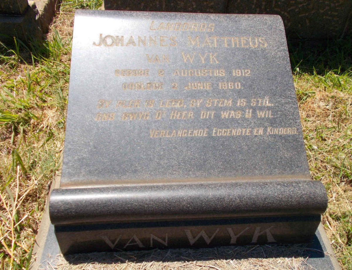 WYK Johannes Mattheus, van 1912-1960