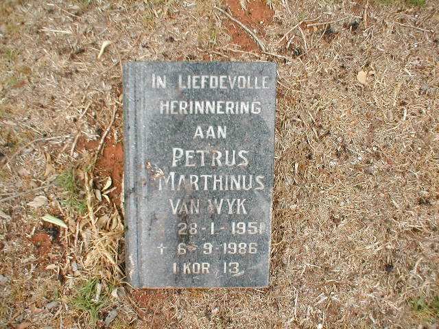 WYK Petrus Marthinus, van 1951-1986