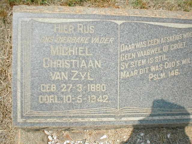 ZYL Michiel Christiaan, van 1880-1942