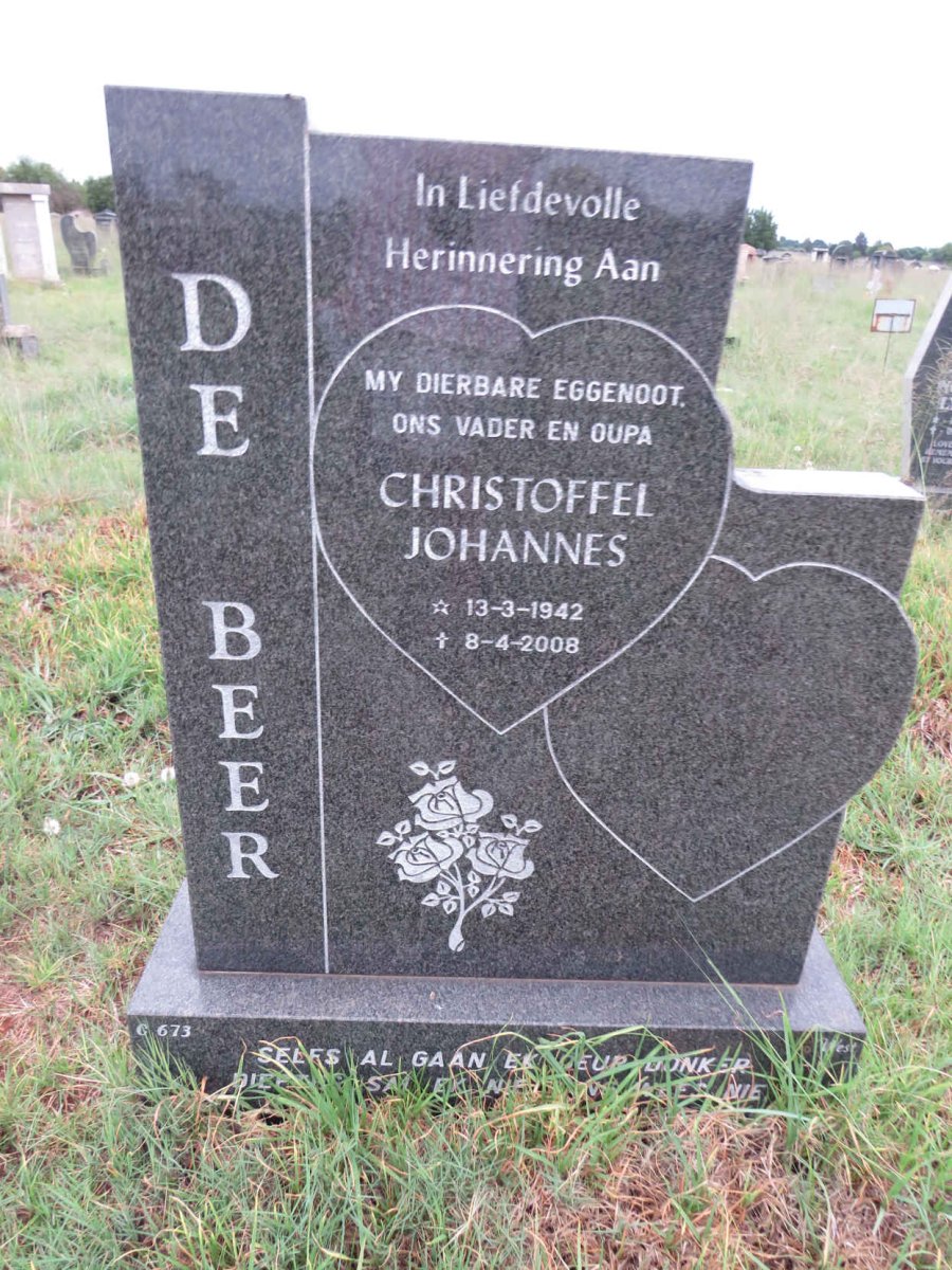 BEER Christoffel Johannes, de 1942-2008