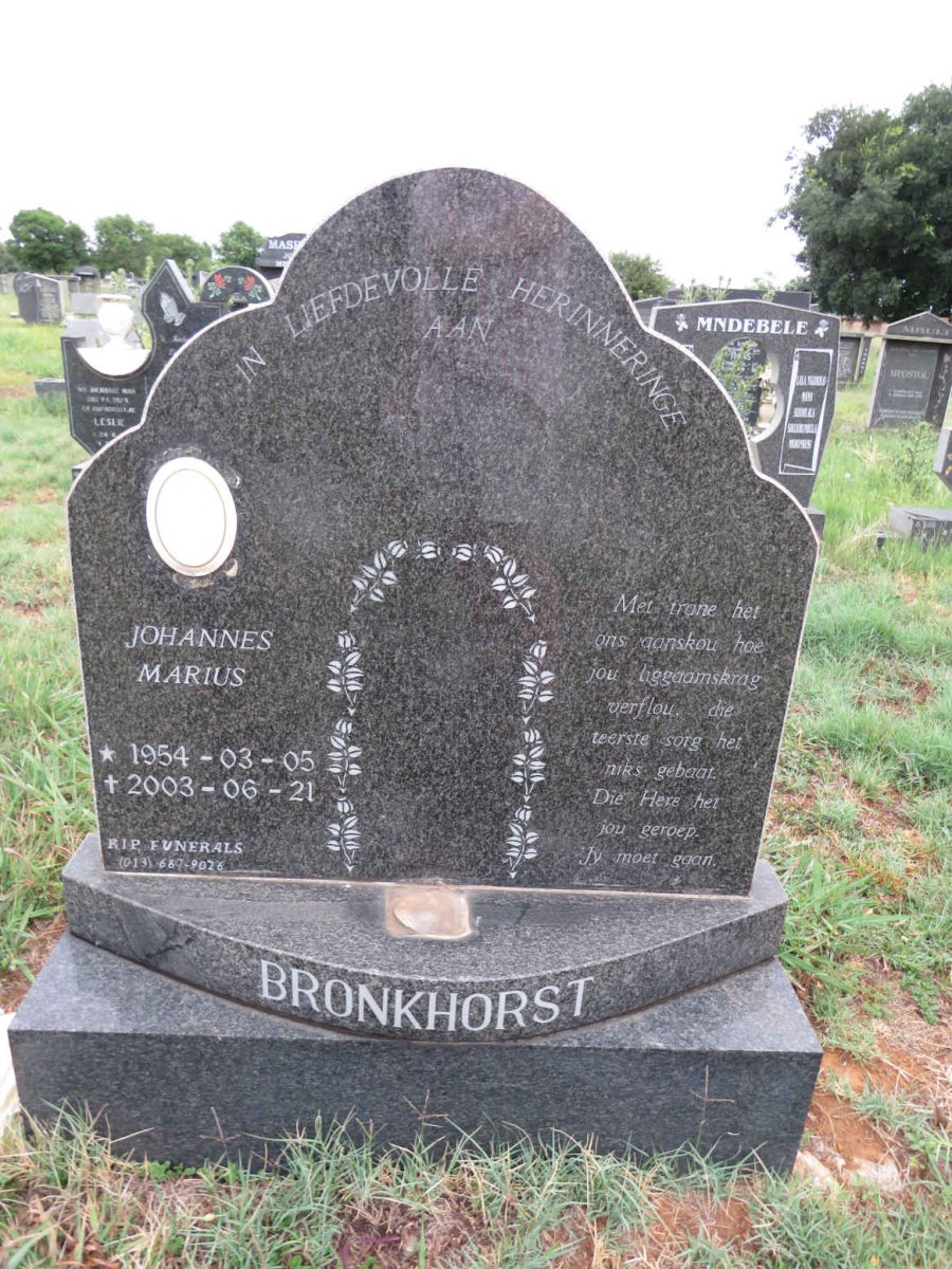 BRONKHORST Johannes Marius 1954-2003