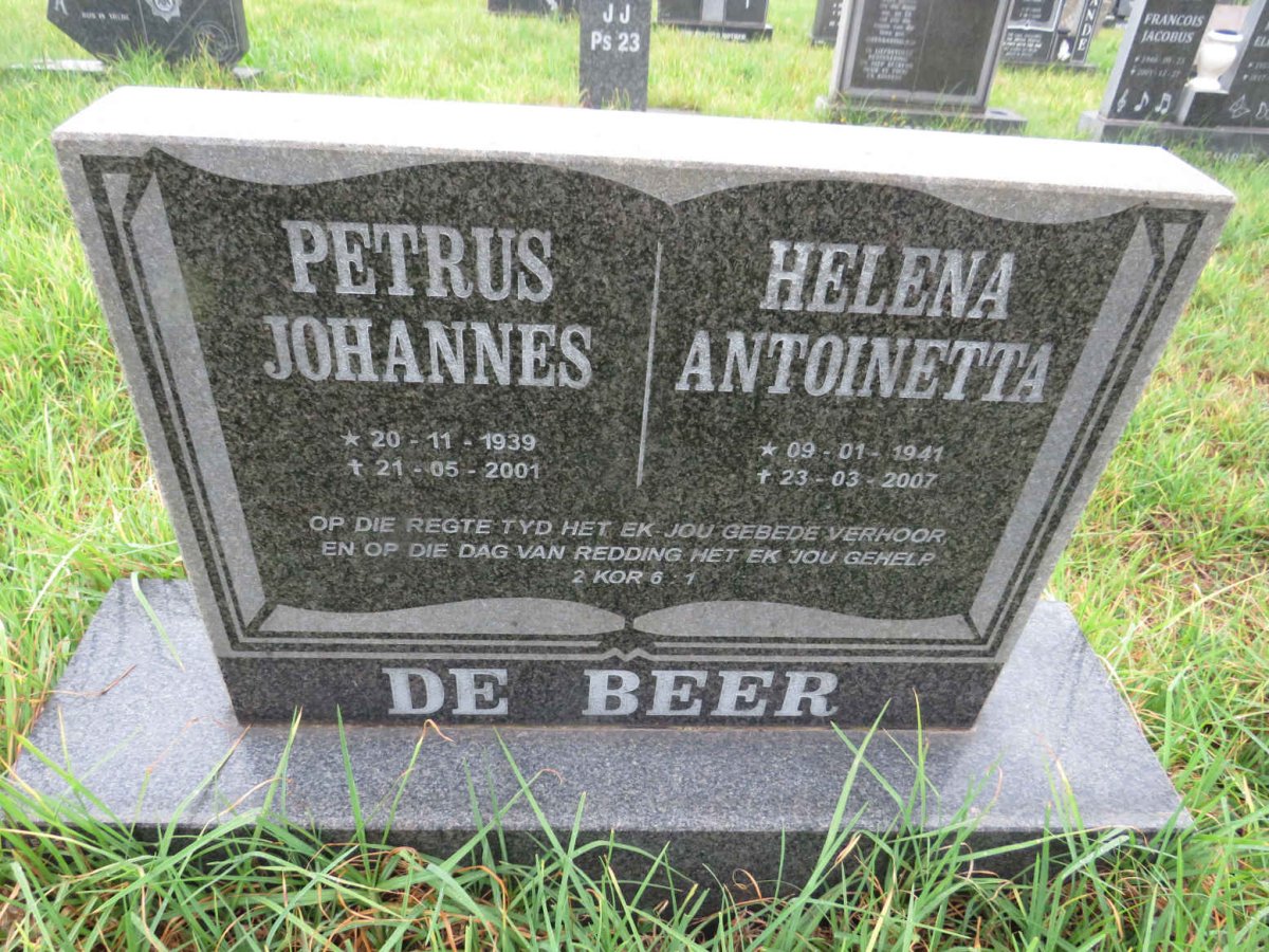 BEER Petrus Johannes, de 1939-2001 & Helena Antoinetta 1941-2007