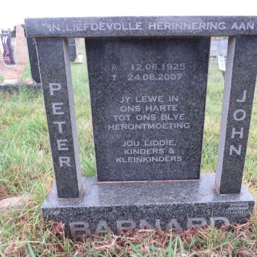 BARNARD Peter John 1925-2007