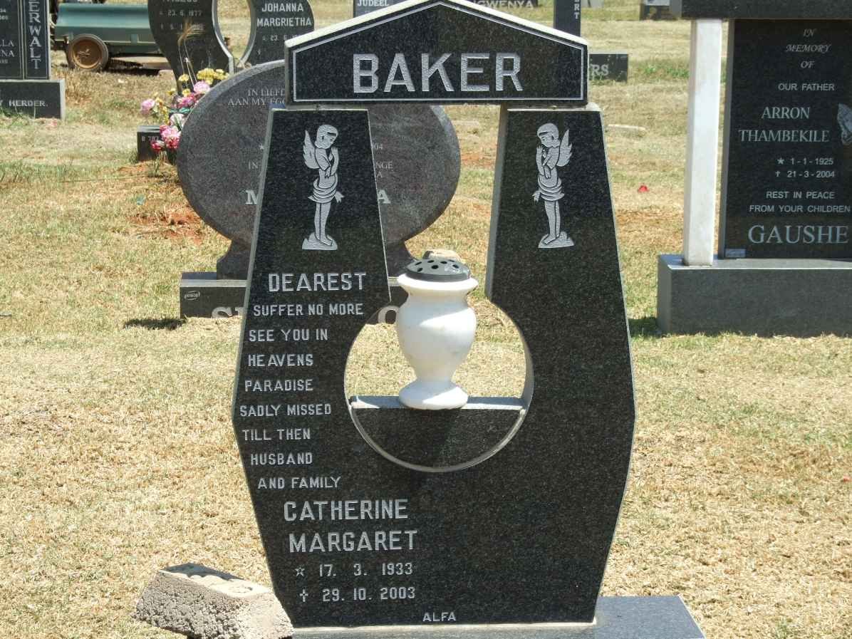 BAKER Catherine Margaret 1933-2003
