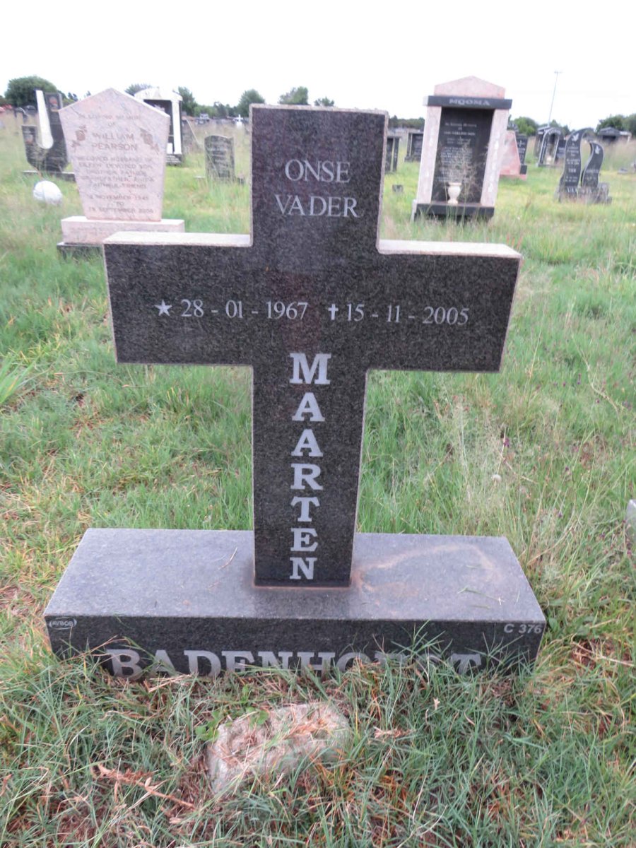 BADENHORST Maarten 1967-2005