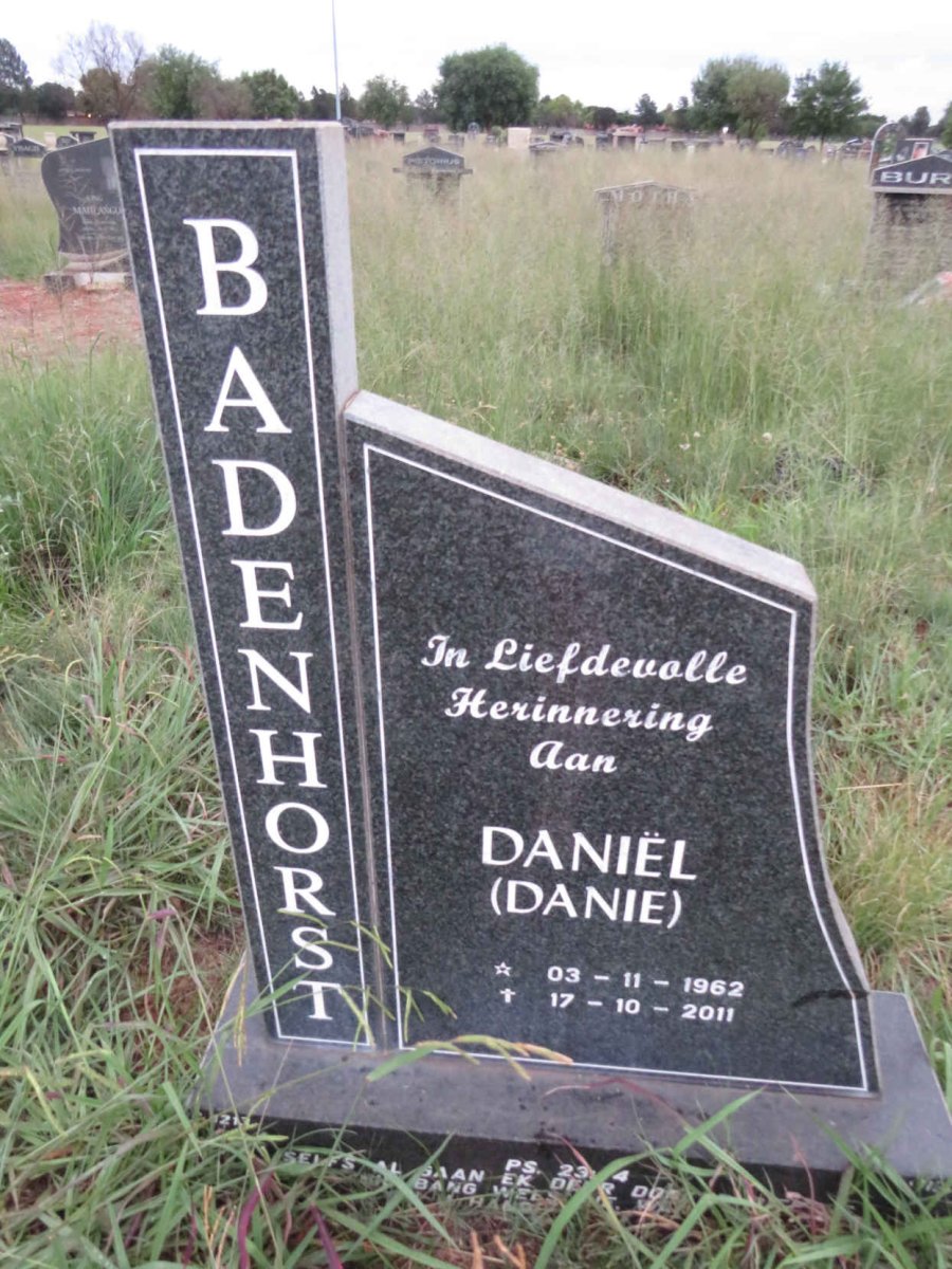 BADENHORST Daniel 1962-2011
