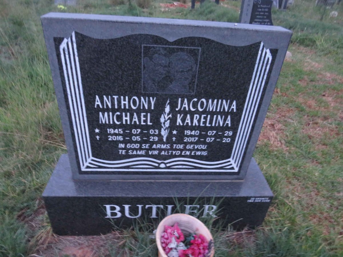 BUTLER Anthony Michael 1945-2016 & Jacomina Karelina 1940-2017