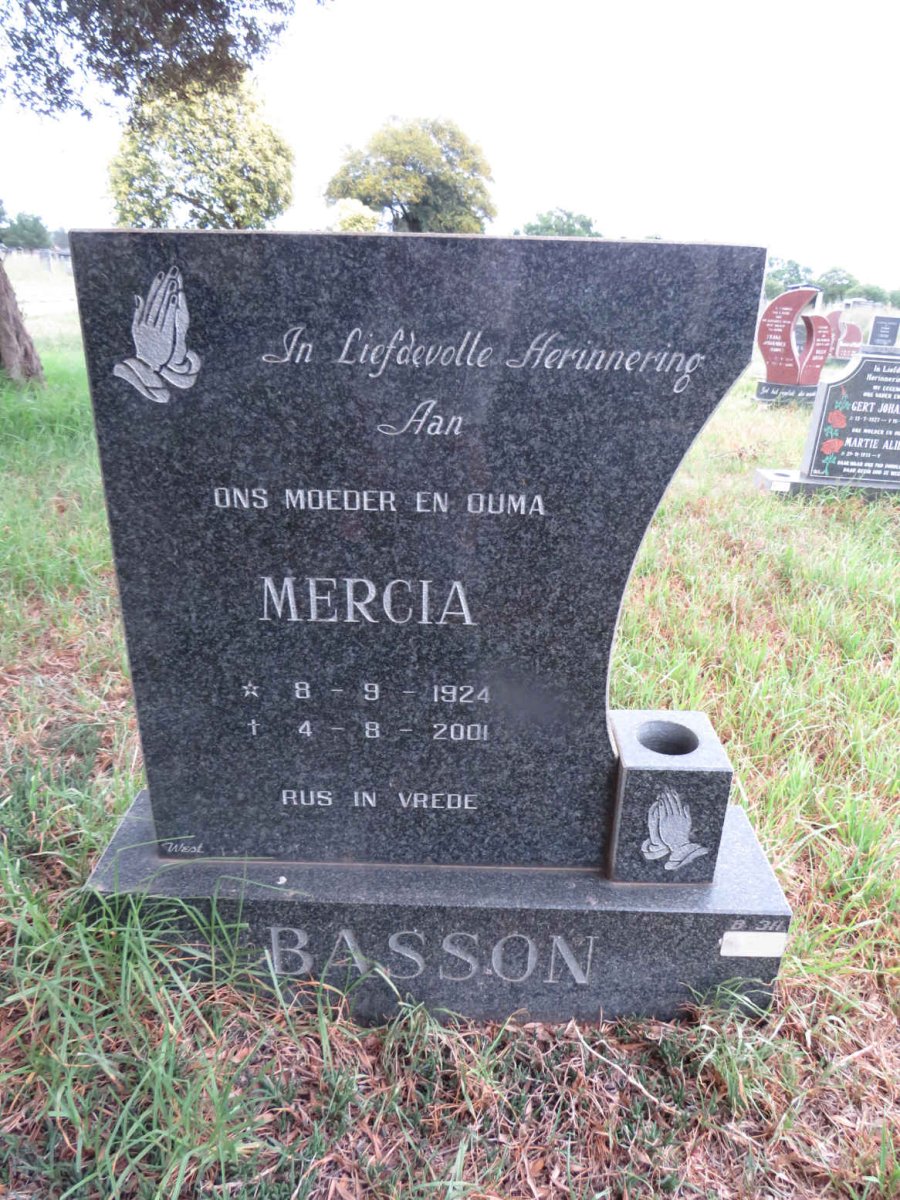 BASSON Mercia 1924-2001