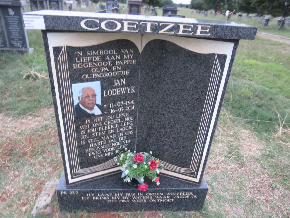 COETZEE Jan Lodewyk 1941-2014